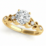 1/10 ctw Natural Antique Engagement Ring — Yellow Gold