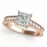 2 ctw Lab-Grown Antique Engagement Ring — Rose Gold