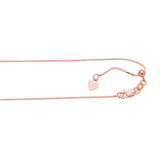 14K Gold 0.68mm Adjustable Box Chain