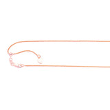 14K Gold 1mm Adjustable Wheat Chain 