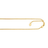 14K Gold 1.3mm Adjustable Popcorn Chain 