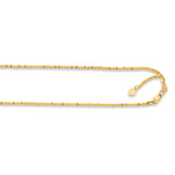 14K Gold 1.2mm Adjustable Sparkle Chain