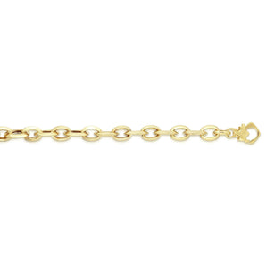 14K Gold Alternating Small & Medium Heritage Link Bracelet