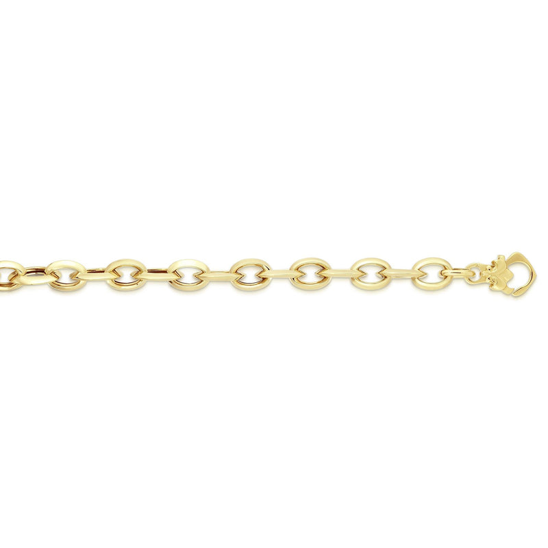 14K Gold Alternating Small & Medium Heritage Link Bracelet