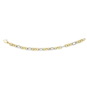 14K Gold Alternating Three Plus One Heritage Link Bracelet 