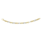 14K Gold Alternating Three Plus One Heritage Link Bracelet 