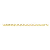 14K Gold Alternating Heritage Link Bracelet