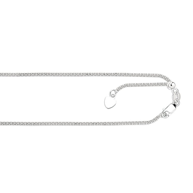 14K Gold 1.3mm Adjustable Popcorn Chain 