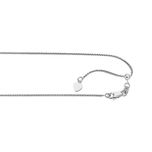 14K Gold 1mm Adjustable Wheat Chain 