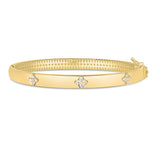 14K Trilogy Diamond Bangle