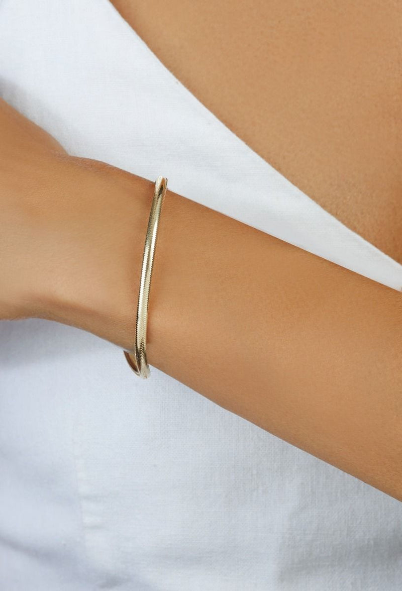 14K Small Stretch Mesh Bracelet