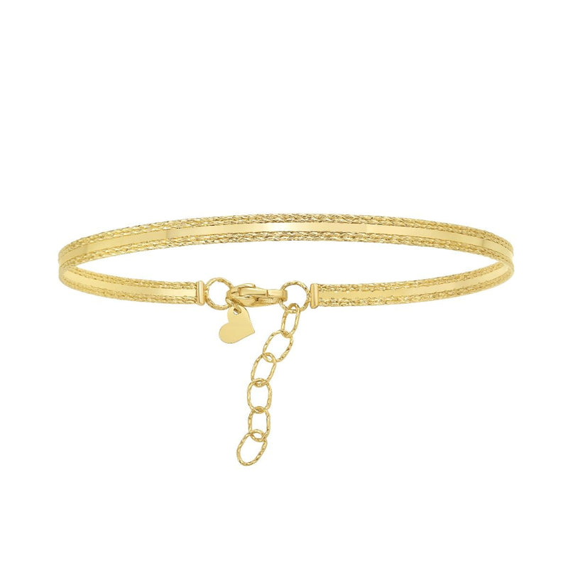 14K Sparkle Spring Bangle
