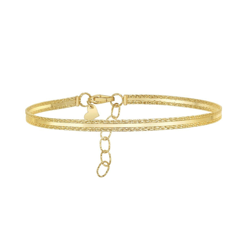 14K Sparkle Spring Bangle