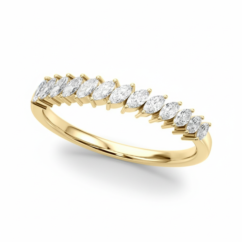 3/8 ctw Band Marquise — Yellow Gold