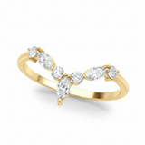 1/3 ctw Band Marquise & Round — Yellow Gold