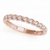 1/6 ctw Band With Sizing Bar — Rose Gold