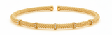 1/10 ctw Natural Italian Diamond Bangle — Yellow Gold