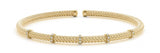 1/10 ctw Natural Italian Diamond Bangle — Yellow Gold