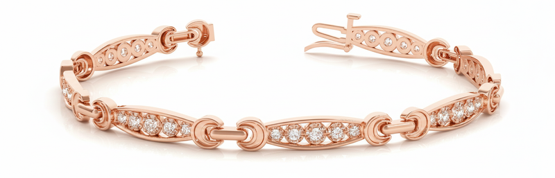3/8 ctw Natural Italian Diamond Bangle — Rose Gold