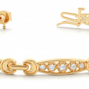 3/8 ctw Natural Italian Diamond Bangle — Yellow Gold
