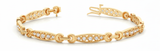 3/8 ctw Natural Italian Diamond Bangle — Yellow Gold