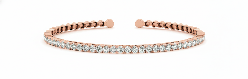 2 ctw Bangle Traditional — Rose Gold