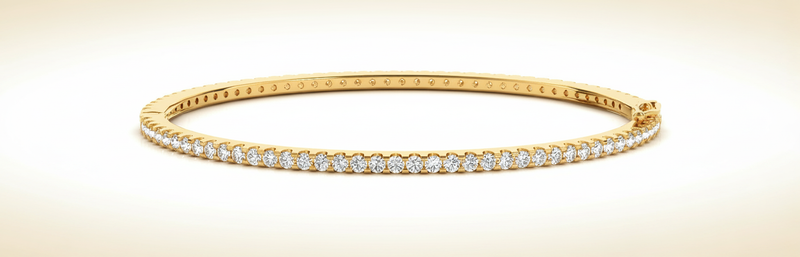 7/8 ctw Bangle Traditional — Yellow Gold