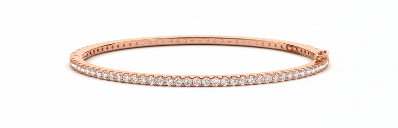 7/8 ctw Bangle Traditional — Rose Gold