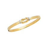 14K Gold Knot Bangle