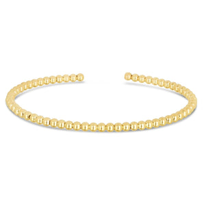 14K Gold 3mm Bead Cuff