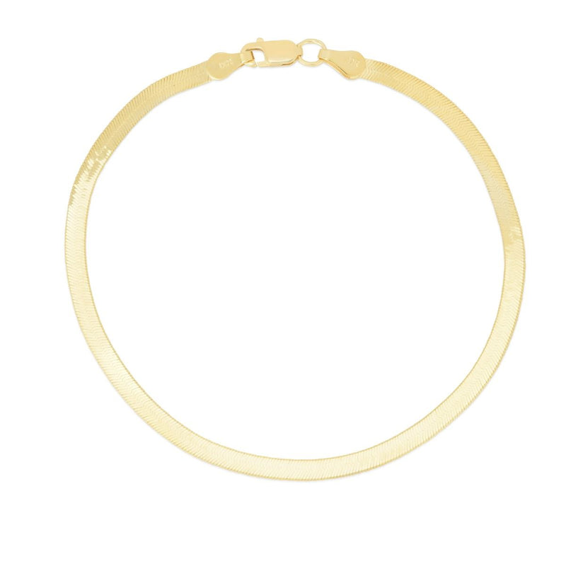 14K 1.5mm Beveled Herringbone Chain