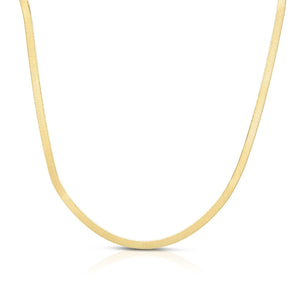 14K 1.5mm Beveled Herringbone Chain