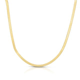 14K 1.5mm Beveled Herringbone Chain