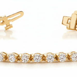 3 ctw Bracelet In-Line Bar Set — Yellow Gold