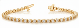 3 ctw Bracelet In-Line Bar Set — Yellow Gold
