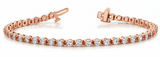 3 ctw Bracelet In-Line Bar Set — Rose Gold