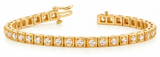 2 1/2 ctw Bracelet In-Line Illusion — Yellow Gold