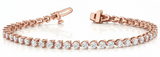 10 1/5 ctw Bracelet In-Line Prong-Set — Rose Gold