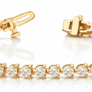 10 1/5 ctw Bracelet In-Line Prong-Set — Yellow Gold