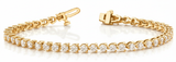 10 1/5 ctw Bracelet In-Line Prong-Set — Yellow Gold