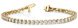 10 1/5 ctw Bracelet In-Line Prong-Set — Yellow Gold