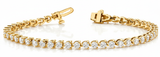 12 3/8 ctw Bracelet In-Line Prong-Set — Yellow Gold