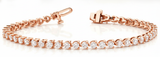 3 1/4 ctw Bracelet In-Line Prong-Set — Rose Gold