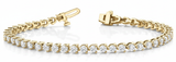7 ctw Bracelet In-Line Prong-Set — Yellow Gold