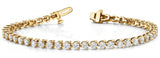 9 1/4 ctw Bracelet In-Line Prong-Set — Yellow Gold