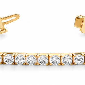 2 ctw Bracelet In-Line Prong-Set — Yellow Gold