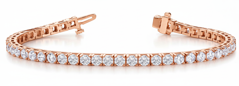 2 ctw Bracelet In-Line Prong-Set — Rose Gold