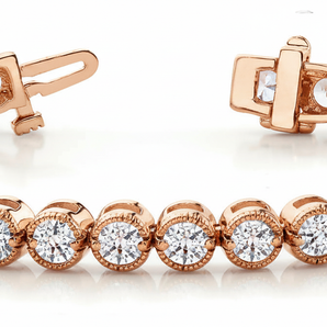 2 1/8 ctw Bracelet In-Line Prong-Set — Rose Gold