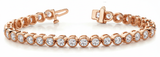 2 1/8 ctw Bracelet In-Line Prong-Set — Rose Gold