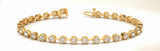 1 5/8 ctw Bracelet In-Line Prong-Set — Yellow Gold